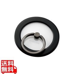 スマホリング マグネット 【 MagSafe 対応 iPhone 】 スマホスタンド機能 薄型 スマホグリップ ホールドリング? クリア ブラック 写真1