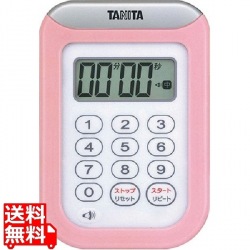 タニタ 丸洗いタイマー 100分計 TD-378 ピンク 写真1