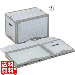 リス 折りたたみ ボックス 持ち手穴有り 40B II クリア 写真1