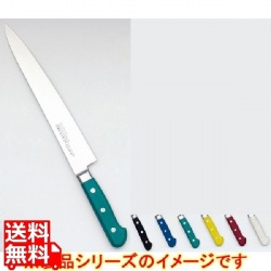 堺實光 STD抗菌PC 筋引(両刃) 24cm 黒 51511 写真1