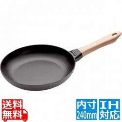 ウッドハンドルフライパン24cm ※ IH対応 IH (100V/200V)とガス火対応 写真1