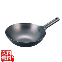 EBM 鉄ブルーテンパー プレス 中華片手鍋 30cm 写真1