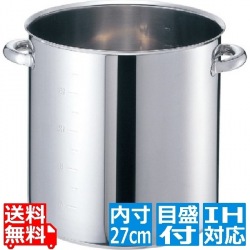 EBM モリブデンジ II 寸胴鍋(目盛付)27cm 蓋無 ※IH対応(100V/200V) 写真1