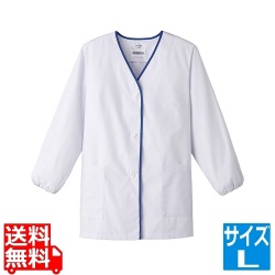 女性用デザイン白衣 長袖 FA-348 L 写真1