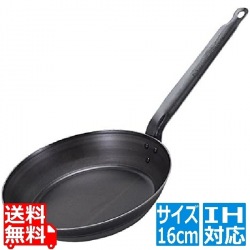 SS鉄底厚フライパン16cm 写真1