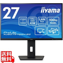 液晶ディスプレイ 27型/WQHD 2560×1440/USB Type-C(映像出力対応)×1、HDMI×1、DisplayPort×1/ブラック/スピーカー有/IPS方式/昇降/回転/LANポート有 写真1