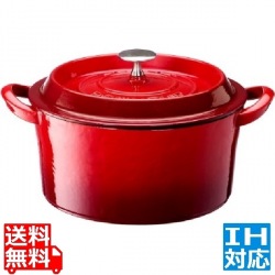 ボン・ボネール ココット 22cm レッド ※ IH対応 IH (100V/200V)とガス火対応 写真1