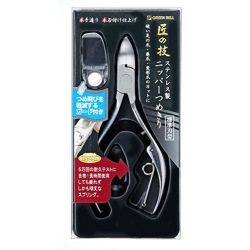 G-1050 ステンレス製ニッパーつめきり つめ飛びガード付 写真1