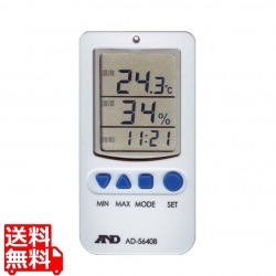 時計付 デジタル温湿度計 写真1