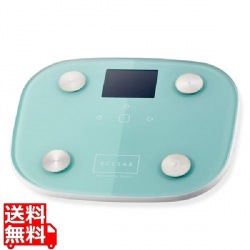 体組成計 体重計 ヘルスメーター デジタル表示 コンパクト 専用アプリ有 エレコム グリーン 写真1