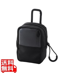 TWS用汎用コンパクトポーチ Lサイズ カラビナ ファブリックタイプ 写真1