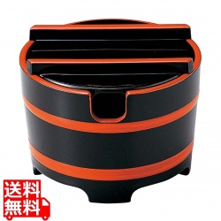 桶型ガリ入 黒帯朱 切込有 写真1