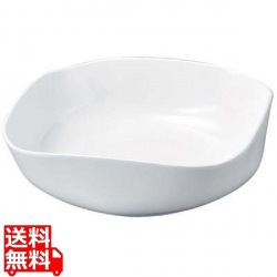 ニューホワイト 渕丸角盛鉢 29cm 写真1