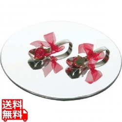 アクリルブッフェトレイ 丸ミラー M0067 L 写真1