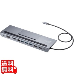 ドッキングステーション USBType-C ドッキングステーション USB-CVDK8 | PD VGA HDMI LAN USB3.0 SDカード 対応 サンワサプライ 写真1