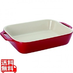 セラミック レクタンギュラーディッシュ 27cm×20cm チェリー 40508-590 写真1