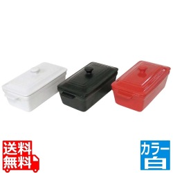 陶器カラーテリーヌ 白 写真1