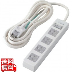 法人用タップ/3P4個口/差込口2P/一括スイッチ/マグネット・ホコリシャッター付/3m/RoHS対応 写真1