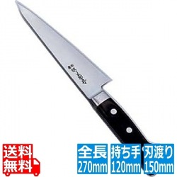 堺菊守日本鋼(口金付)骨スキ 角 15cm 業務用 写真1