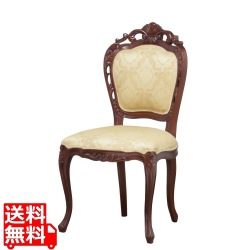 フランシスカチェアー肘なし ブラウン 写真1