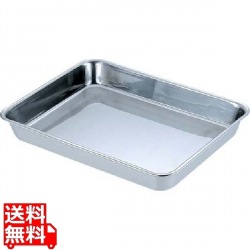 ステンレス浅型角バット 6枚取 写真1