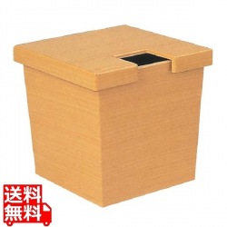 ガリ入れ 角 白木塗(トング別)ABS樹脂 写真1