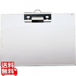 ステンレスクリップボードSCB-A4穴付ヨコ 写真1