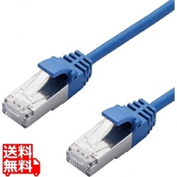 LANケーブル/CAT7/スリム/10m/ブルー 写真1