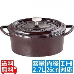 ボン・ボネール ココットオーバル26cm オーベルジン ※ IH対応 IH (100V/200V)とガス火対応 写真1