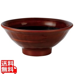 シェルミン 麺鉢 アメ釉内黒乾漆 19.2cm渕太50021865 写真1