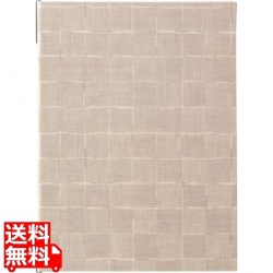 チェック柄メニューブック MB-302 中 アイボリー 写真1