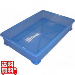 PP半透明カラー番重 A型 小 ブルー(サンコー製) 写真1