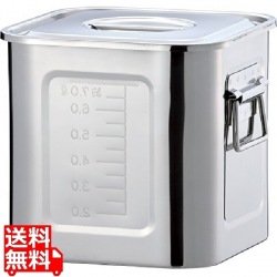 AG18-8目盛付角キッチンポット(手付) 22.5cm 業務用 写真1