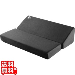 バウヒュッテ フットレストクッションワイド 広々設計 傾斜クッション 安定感&柔らかいウレタンクッション デスク下 足置き ブラック BFT-700C-BK 写真1