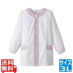 女性用デザイン白衣 長袖 FA-7233L 写真1