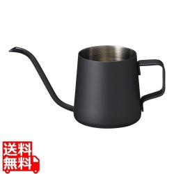 18-8コーヒードリップポット 蓋無 (耐熱ブラック塗装) 240cc 写真1