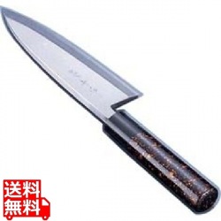 歌舞伎調和庖丁 忠舟 出刃 18cm 黒金茶 写真1