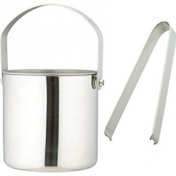 18-8セレクテッドアイスペール目皿/トング付箱入 写真1