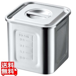 AG18-8目盛付角キッチンポット 8cm 写真1