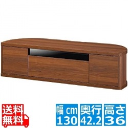 テレビ台 ローボード 白井産業 49-55V 大型テレビ対応 どんな角度でも設置可能 収納 キャスター付き ダークブラウン 幅130 奥行42.2 高さ36cm ROC-3513DH DK 写真1