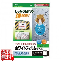 カラーレーザー用ホワイトフィルムラベル 写真1