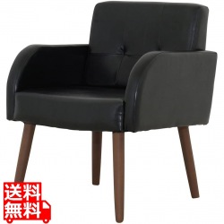 DELICE(デリース) ダイニングチェアー(幅56cm) 座面：ブラック/ 脚：ブラウン チェア イス ダイニング ダイニングチェア リビング DL7260BK-PVC-BR 写真1