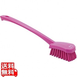 ヴァイカン 長柄ハンドル付ブラシ ハード 4186 ピンク 写真1