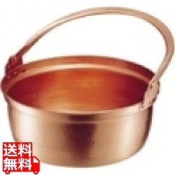銅 山菜鍋(内側錫引きなし) 30cm ※ ガス火専用 写真1