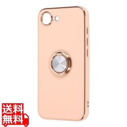 iPhone 17e/16e /ソフトケース精密設計フレームメッキリング付/桃金 写真1