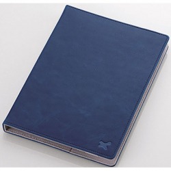 タブレット汎用ブックタイプケース/レザー/7.0〜8.4インチ/ブルー 写真1