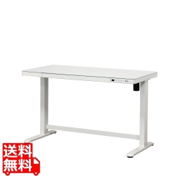 電動昇降デスク メモリー機能付 ホワイト 写真1