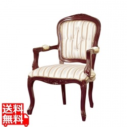 マルシェチェアー肘付 ブラウン 写真1