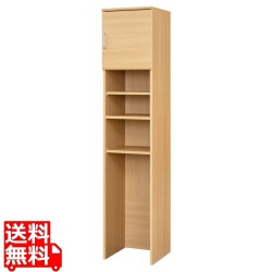 ゴミ箱上ラック 食器棚 幅38cm 高さ181cm ナチュラルブラウン キッチン 収納 シンプル キッチン収納 ベアルモ 写真1