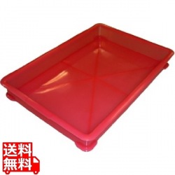 EBM PP半透明カラー番重 B型 小 レッド(サンコー製) 写真1